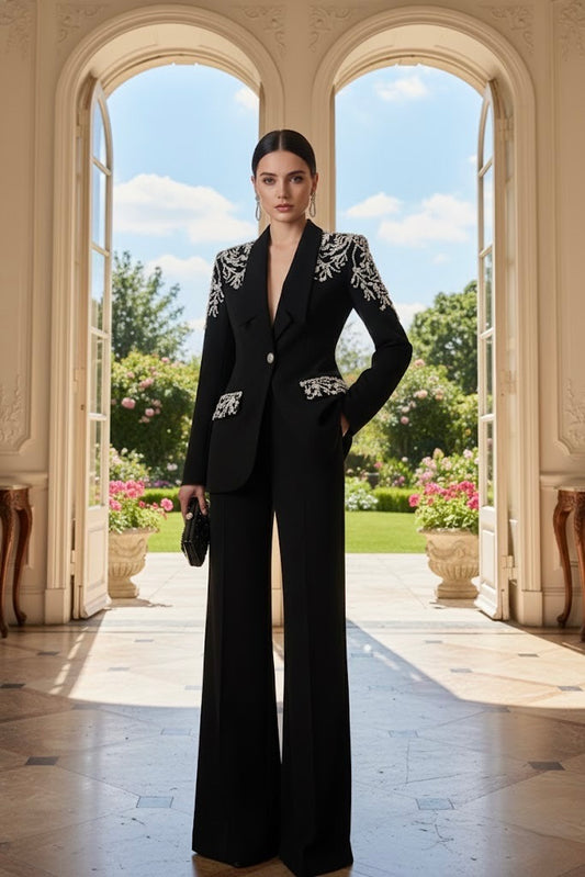 UV Atelier – Pearl & Rhinestone Suit Set