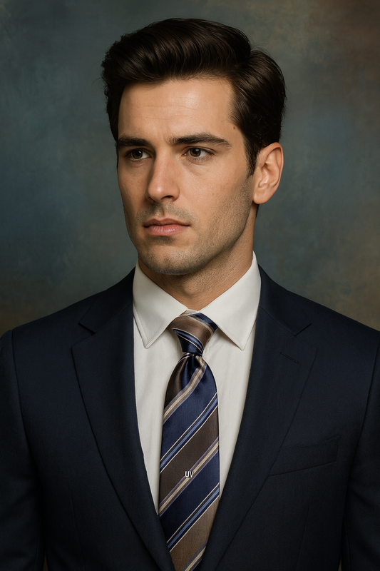 UV ATELIER Refined Classic Striped Tie