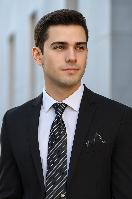 UV ATELIER Refined Classic Striped Tie