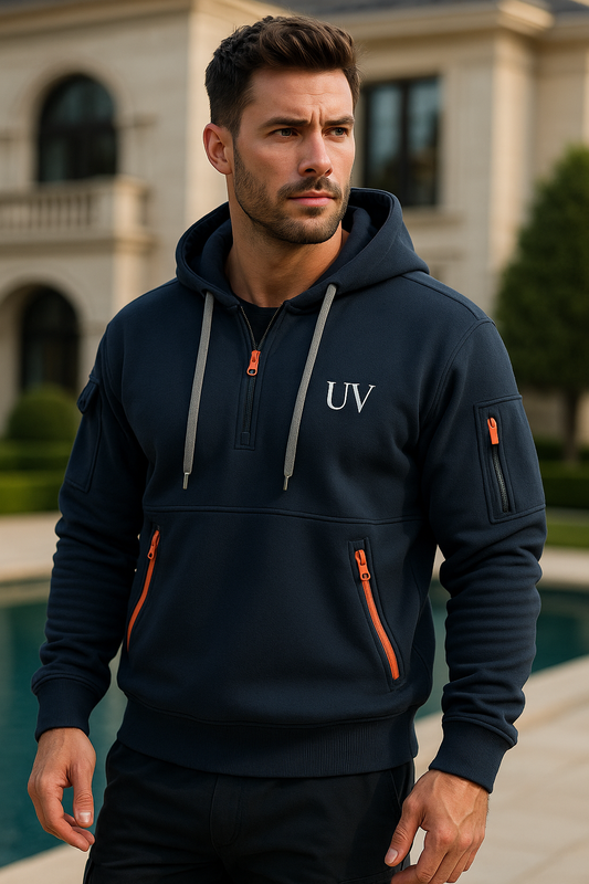 UV ATELIER Multi-Pocket Fleece Hoodie