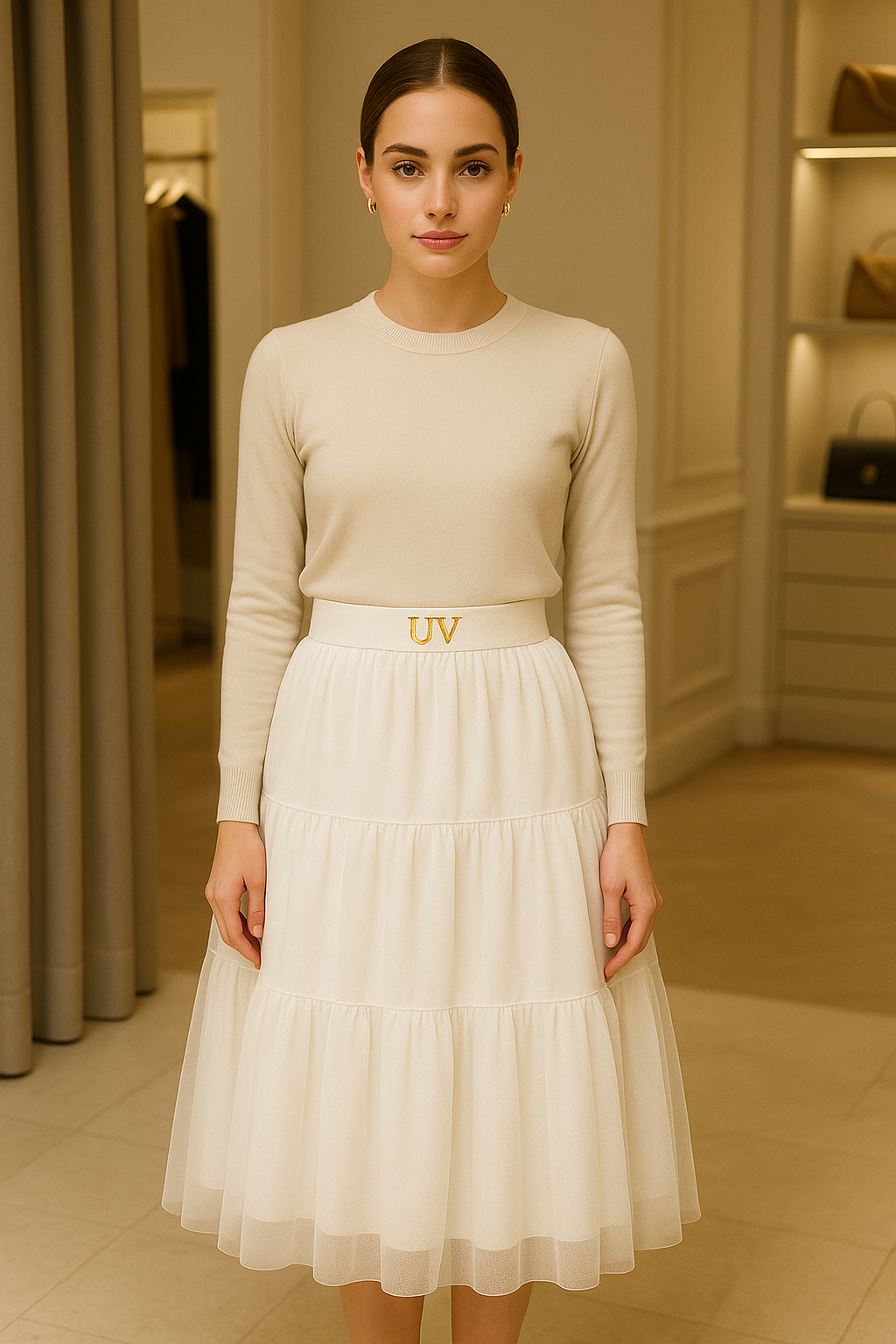 UV ATELIER Sheer Layered Dreamy Tulle Skirt