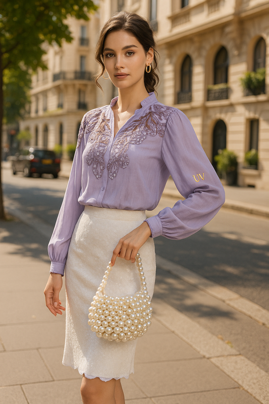 UV ATELIER Effortless Lace Luxe Blouse