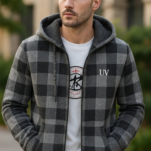 UV ATELIER Highland Plush Hooded Cardigan