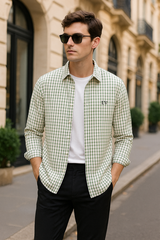 UV ATELIER Vintage Plaid Cargo Shirt
