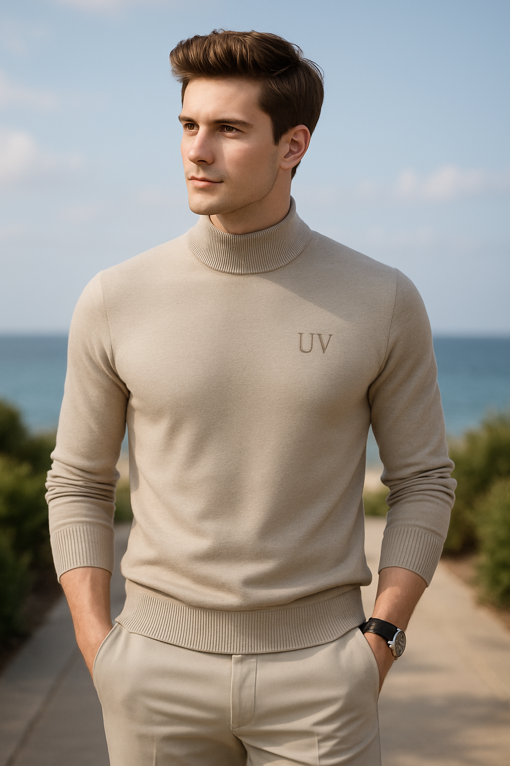 UV ATELIER Essential Classic Half-Neck Sweater