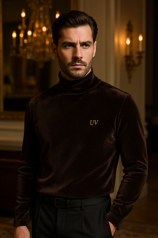 UV ATELIER Luxe Velvet Turtleneck Tee