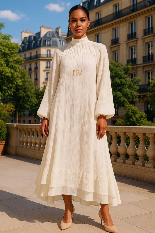 UV ATELIER Vintage Lace Sheer Dress