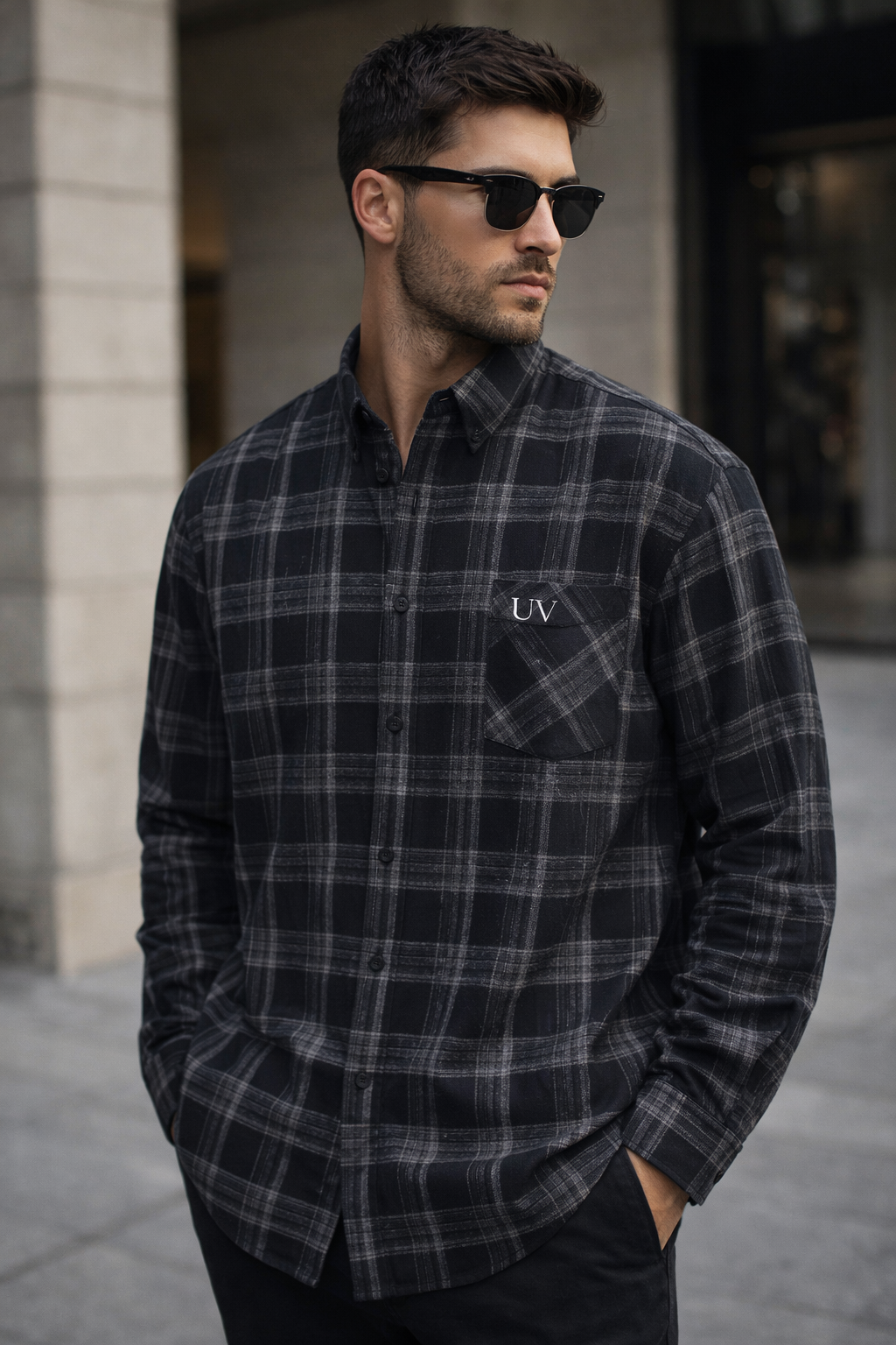 UV ATELIER Plaid Button-Up