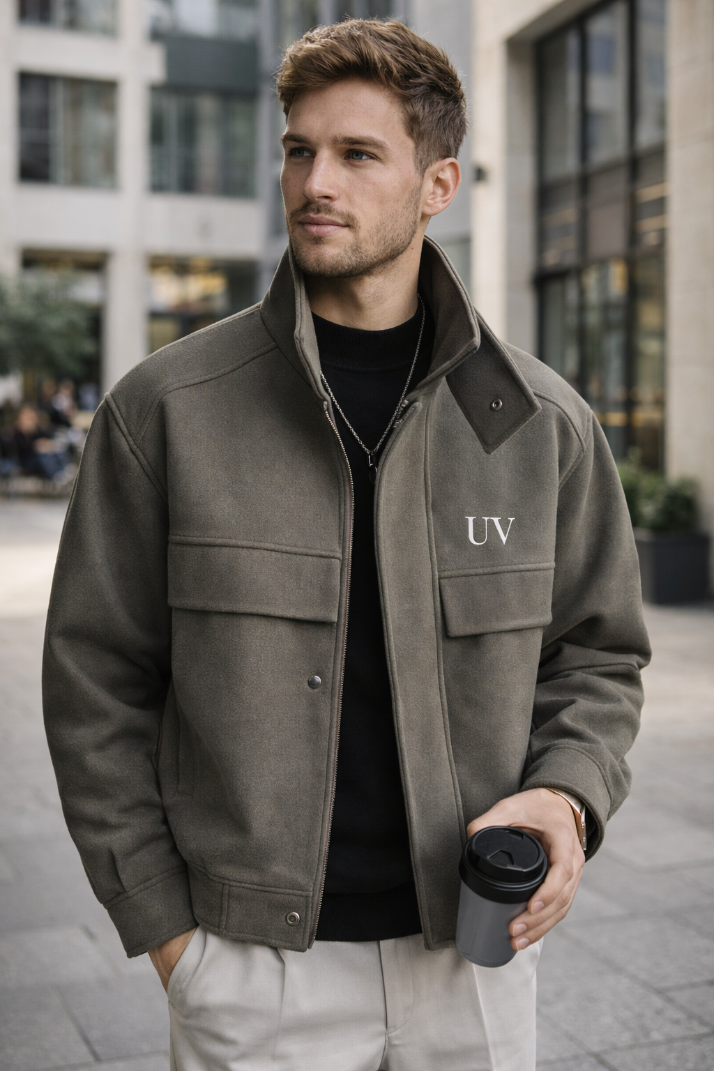 UV ATELIER Tailored Wool Short Coat