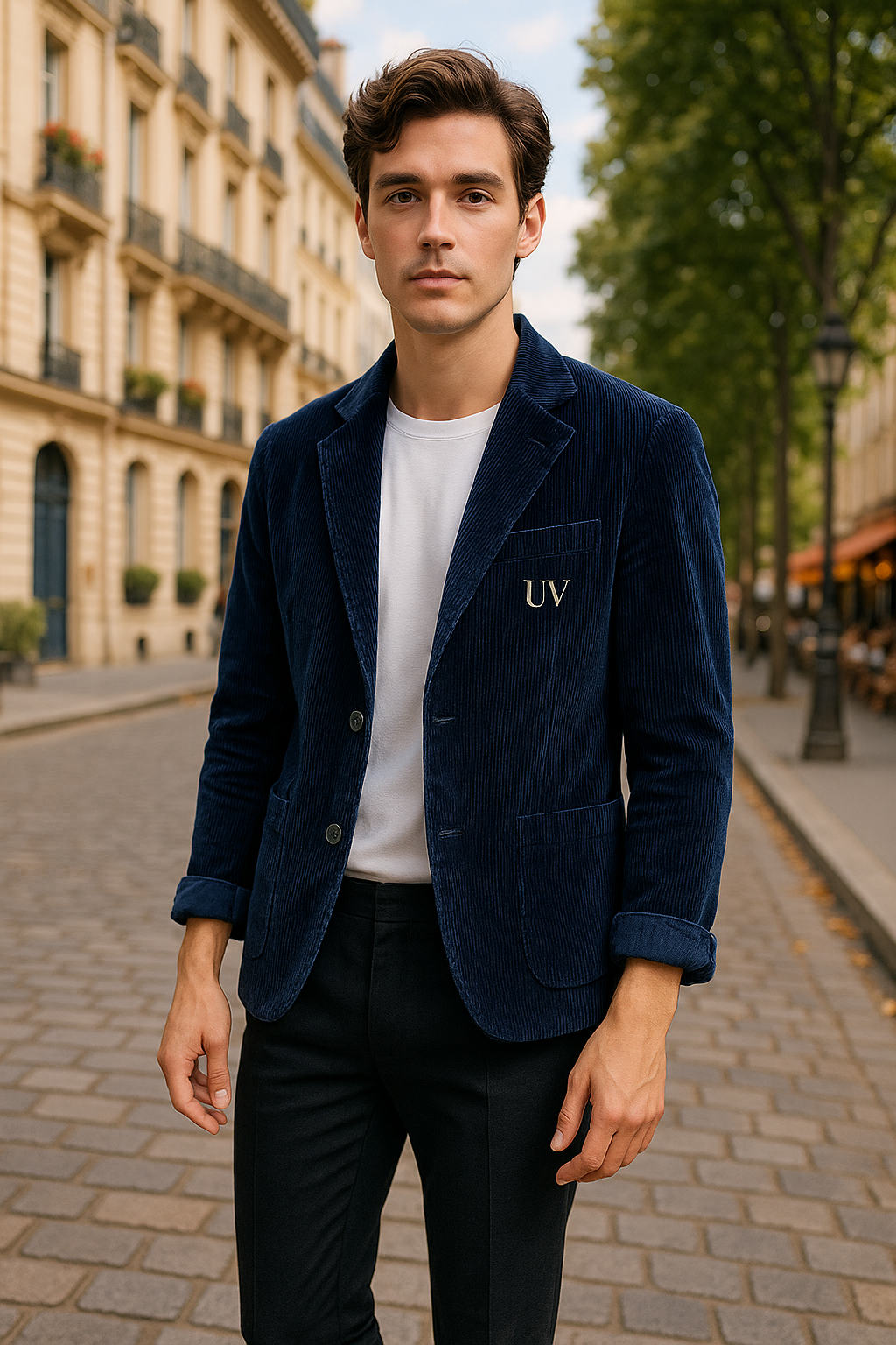 UV ATELIER Luxe Corduroy Safari Blazer