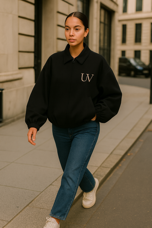 UV ATELIER Women’s Vintage Oversized Bomber Jacket