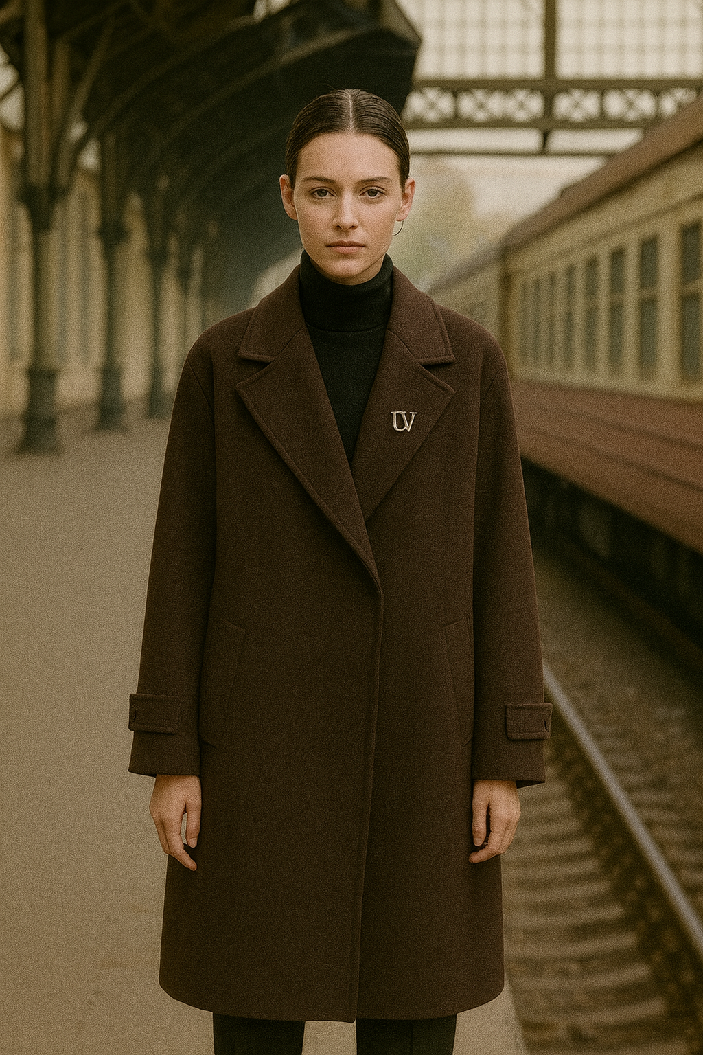 UV ATELIER Autumn/Winter Ladies Brown Wool Coat