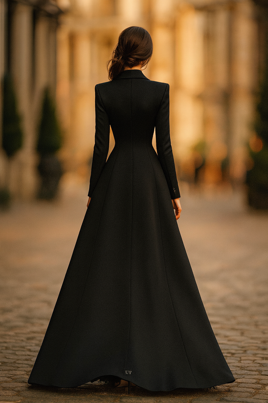 UV ATELIER Autumn Lapel Button Top & Skirt Two-Piece Set