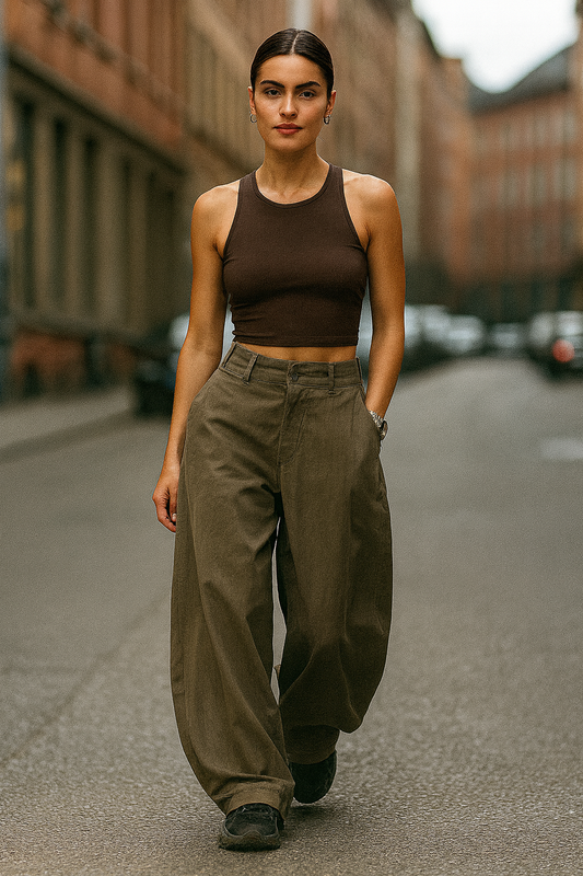 UV ATELIER High Waist Loose Straight Pants