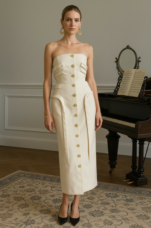 UV Atelier – Strapless Midi Dress
