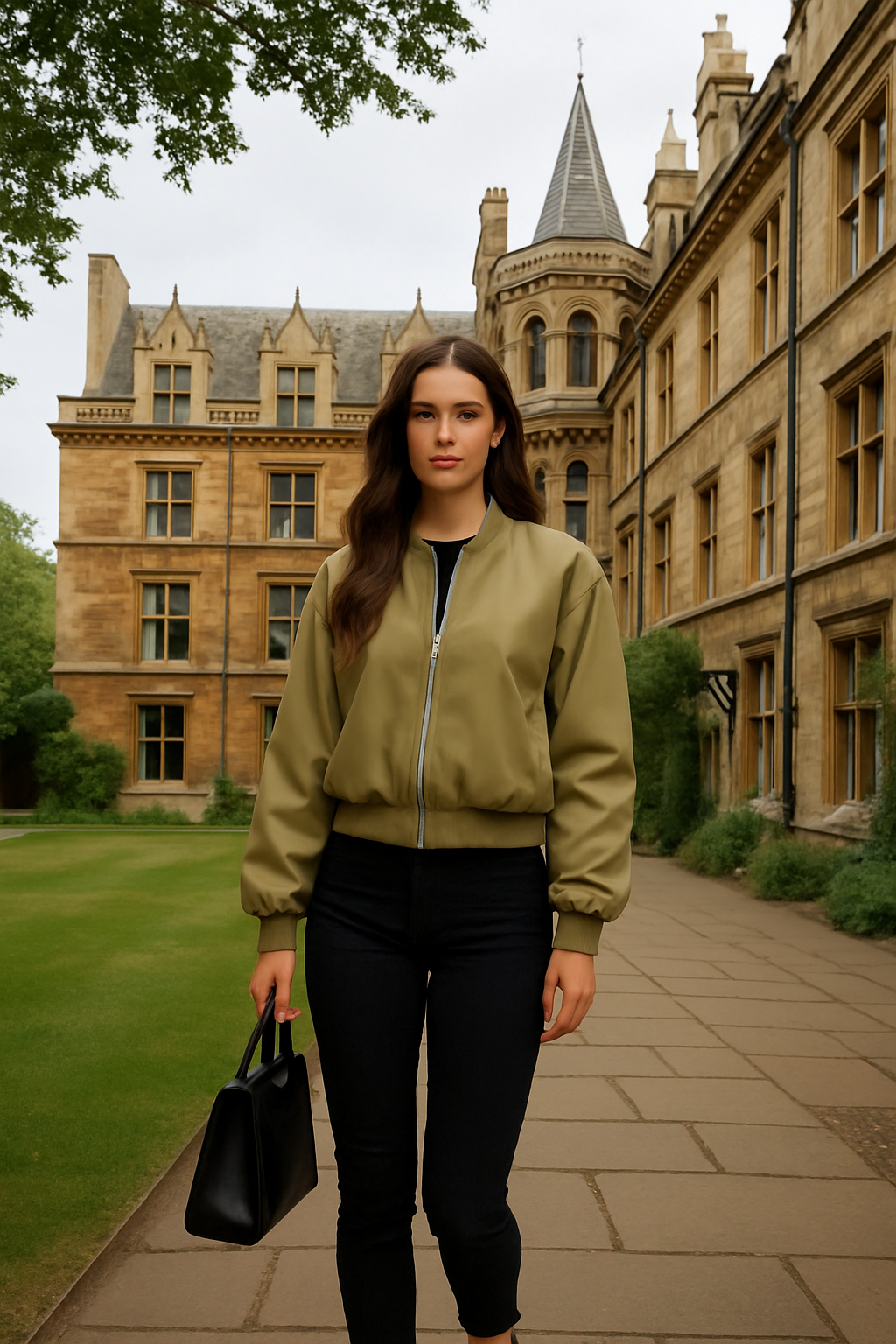 UV ATELIER Trendy Cropped Zip-Up Outerwear