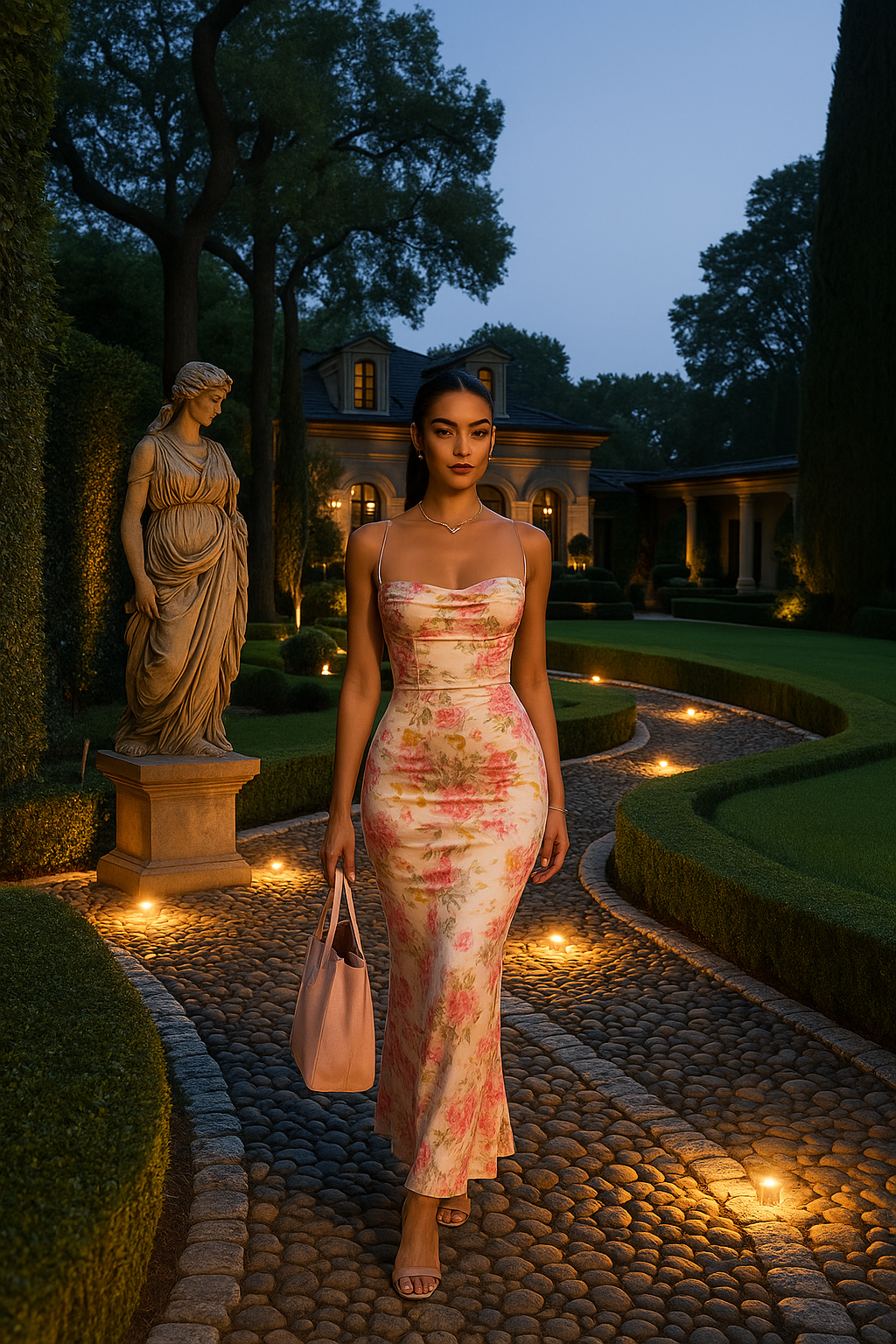 UV ATELIER –  Floral Spaghetti Strap Maxi Dress
