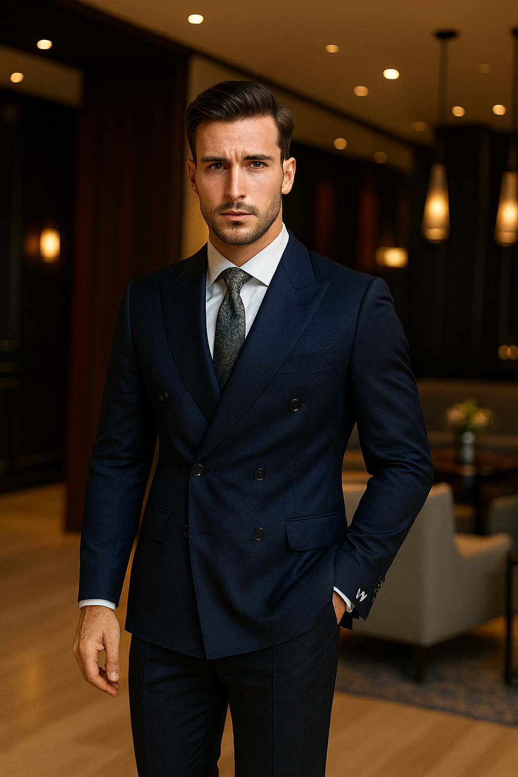 UV ATELIER – Modern Black Two-Piece Men’s Suit