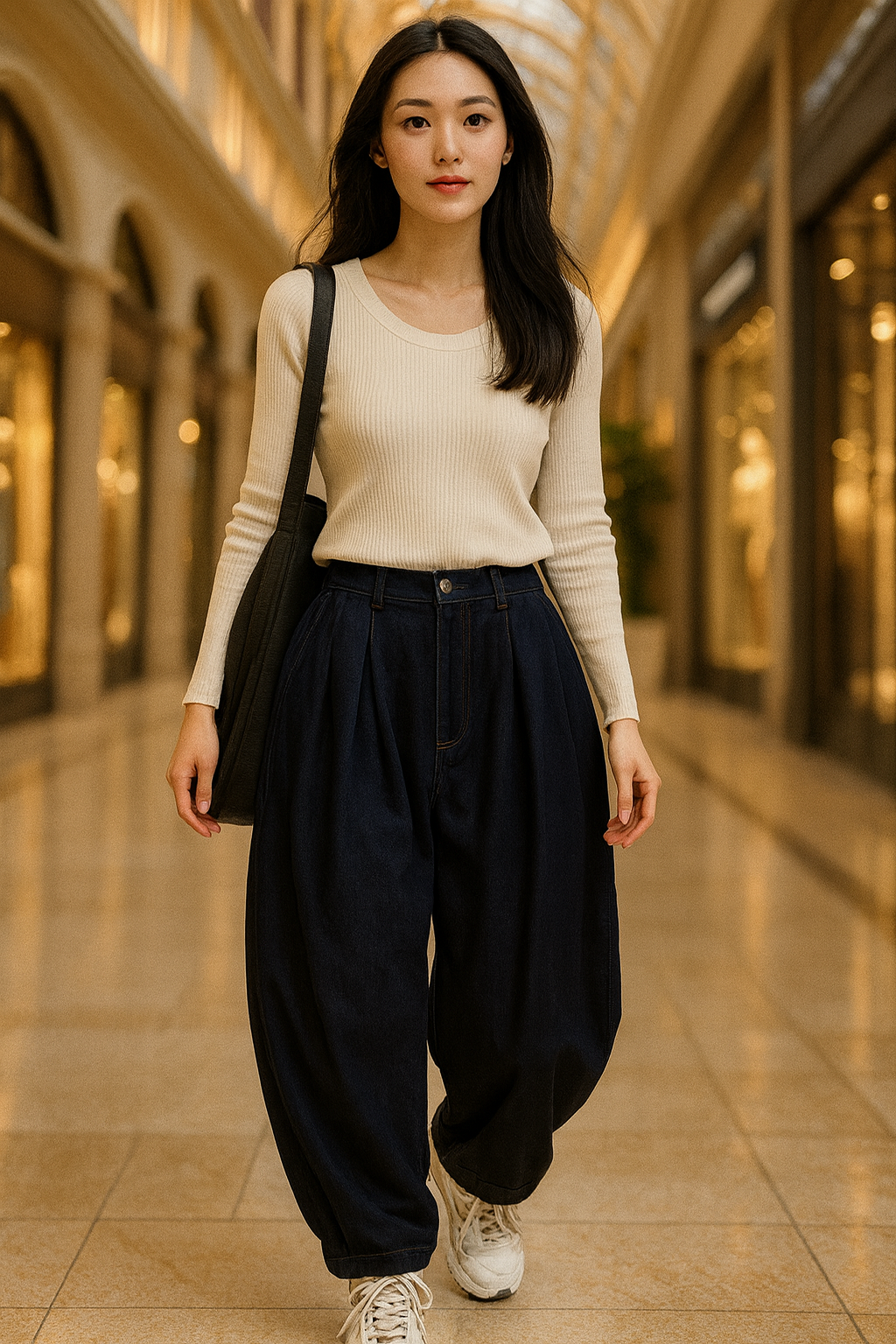 UV ATELIER High Waist Split Wide Leg Jeans