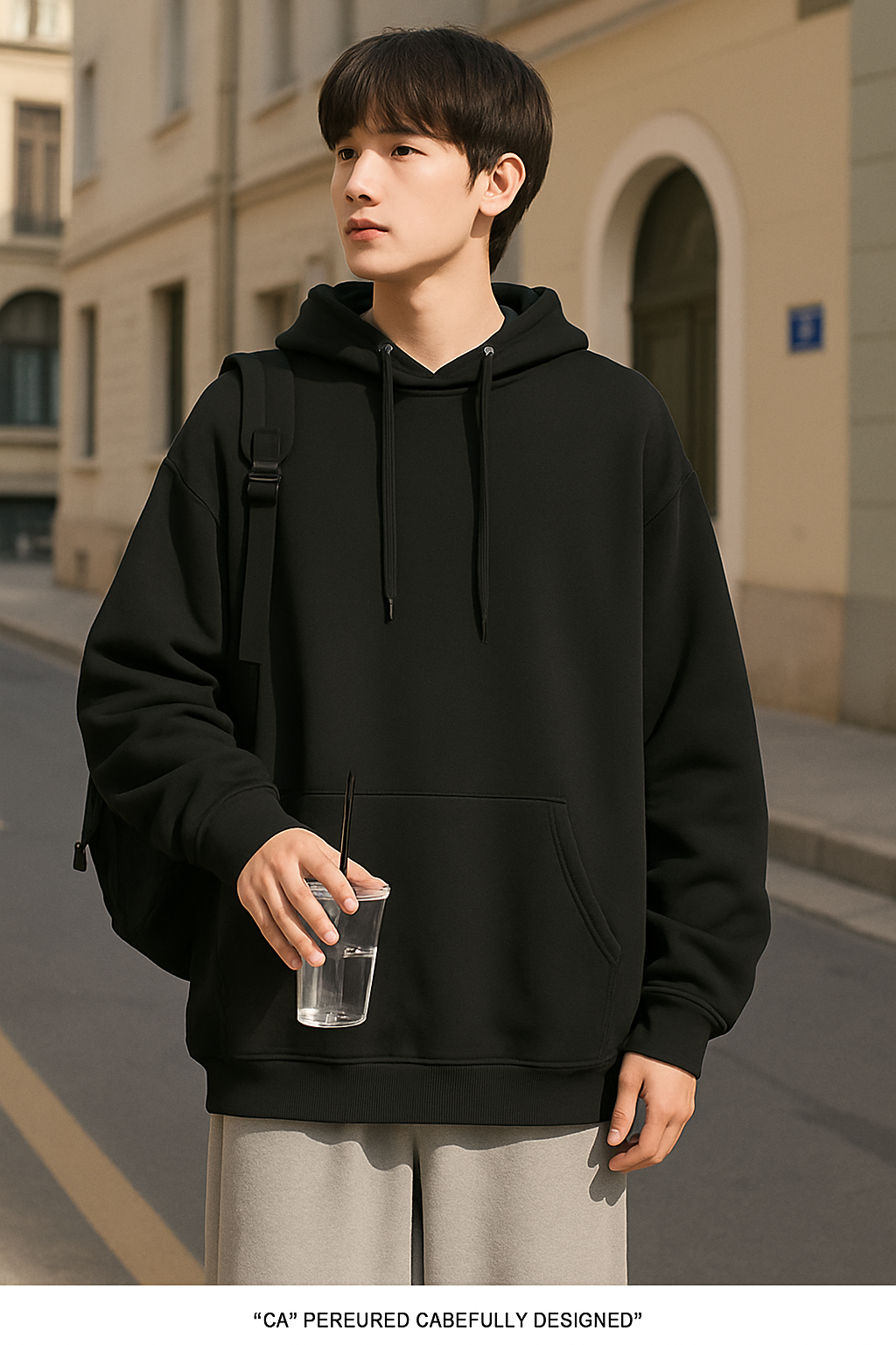 UV ATELIER Earth Color 500g Heavy Spring Solid Hoodie