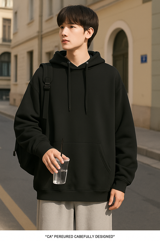 UV ATELIER Earth Color 500g Heavy Spring Solid Hoodie