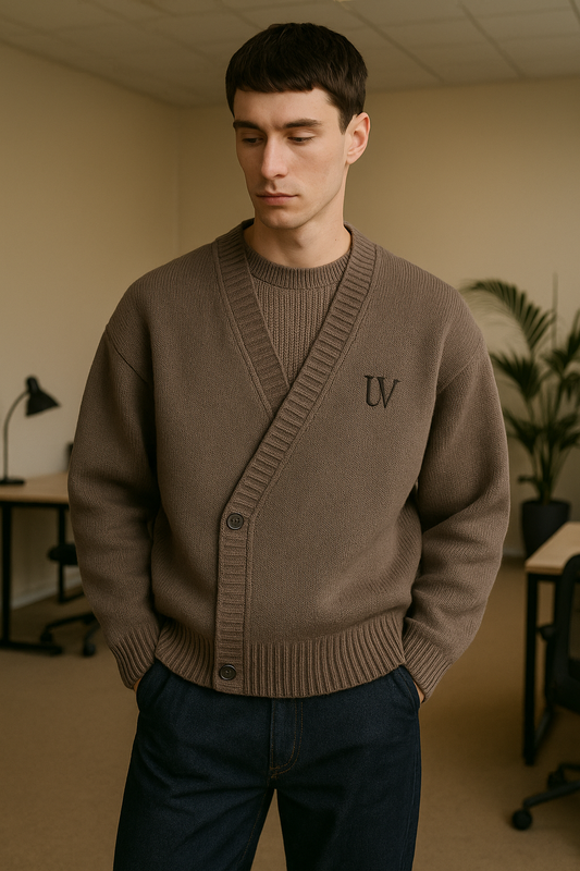 UV ATELIER Casual Streetwear American Retro Loose Knitted Sweater