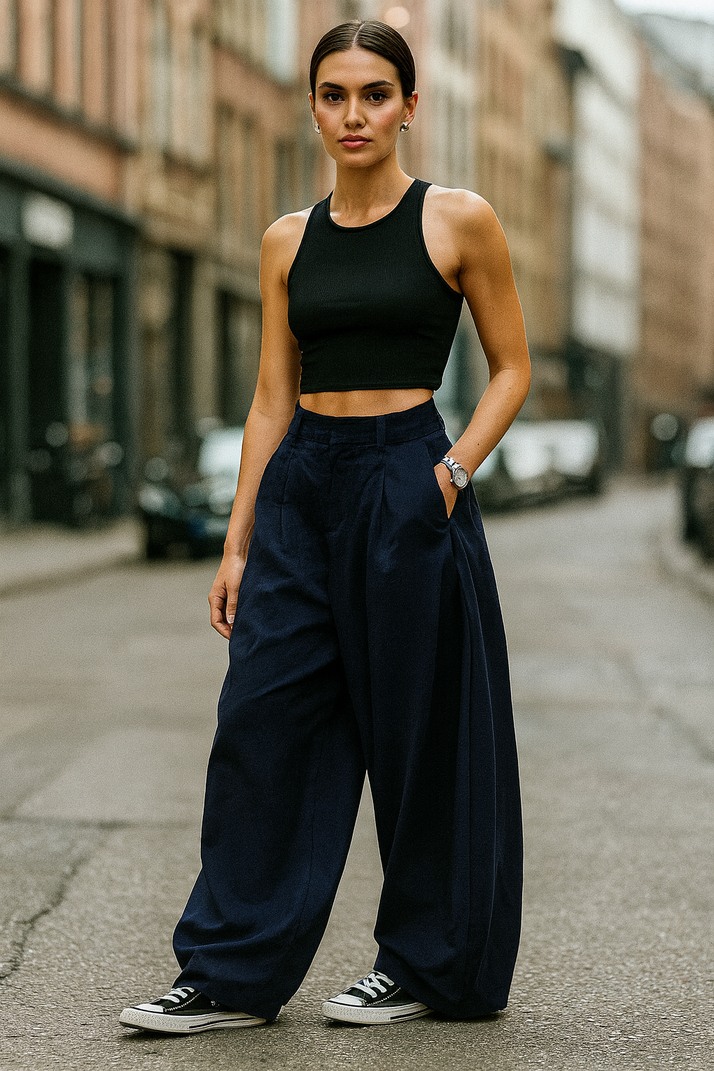 UV ATELIER High Waist Loose Straight Pants