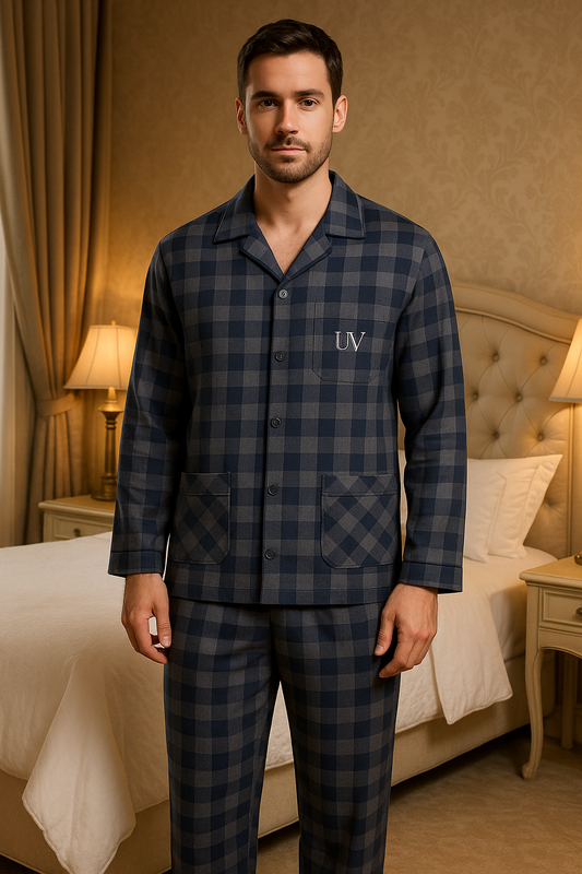 UV ATELIER Men’s Plaid Pajama Set