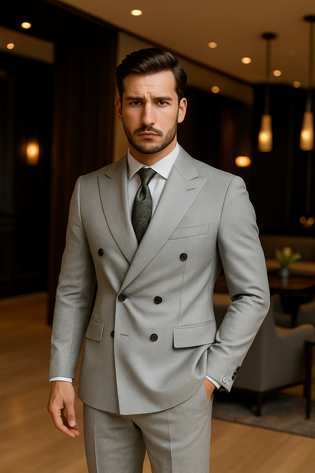 UV ATELIER – Modern Black Two-Piece Men’s Suit
