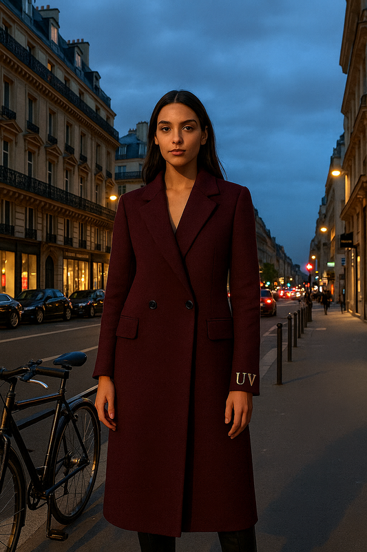 UV ATELIER High-Street Burgundy Women’s Coat