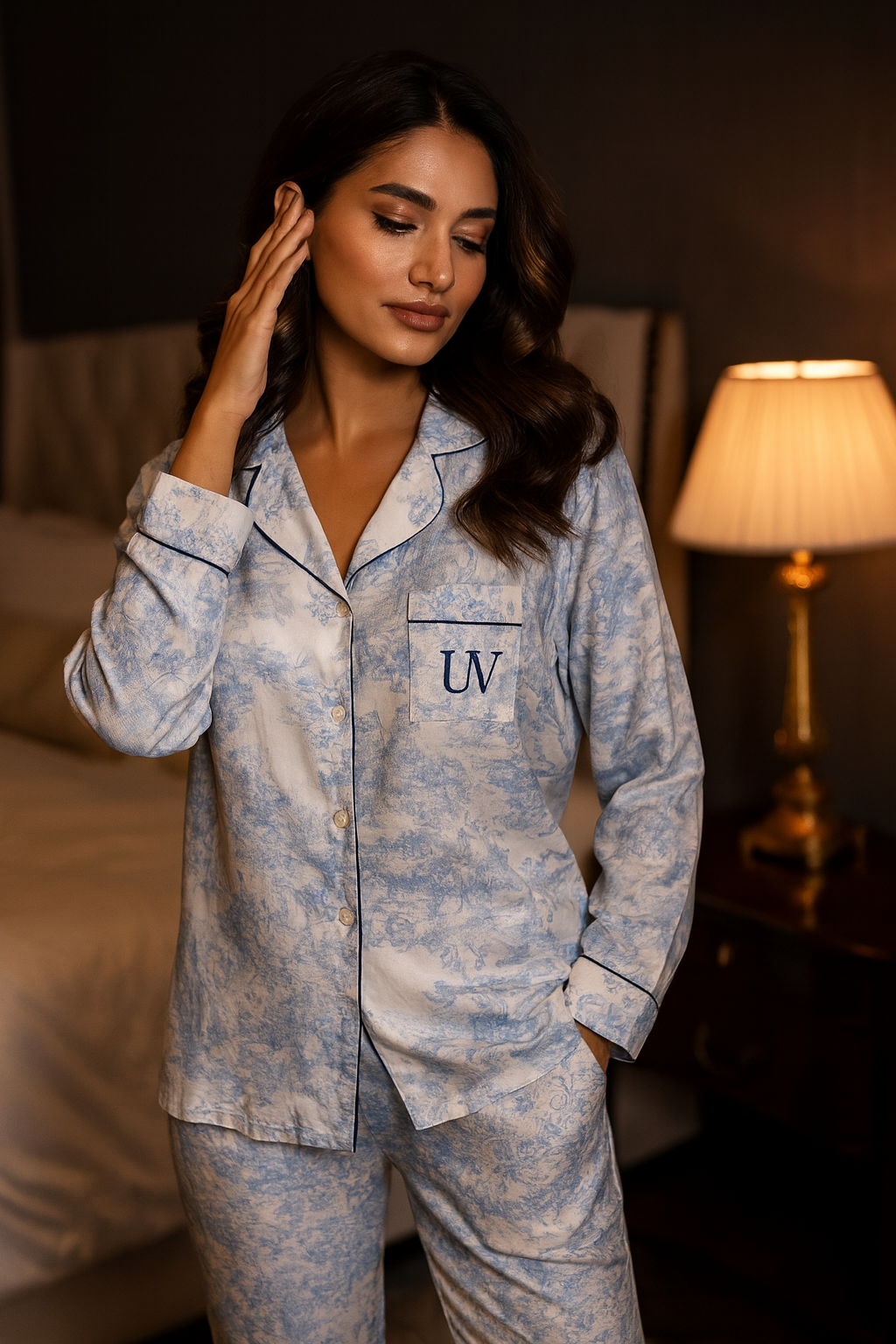 UV ATELIER Fashionable Printed Cotton Thin Lounge Wear Set
