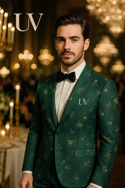 UV ATELIER Luxury Jacquard Wedding & Gala Blazer