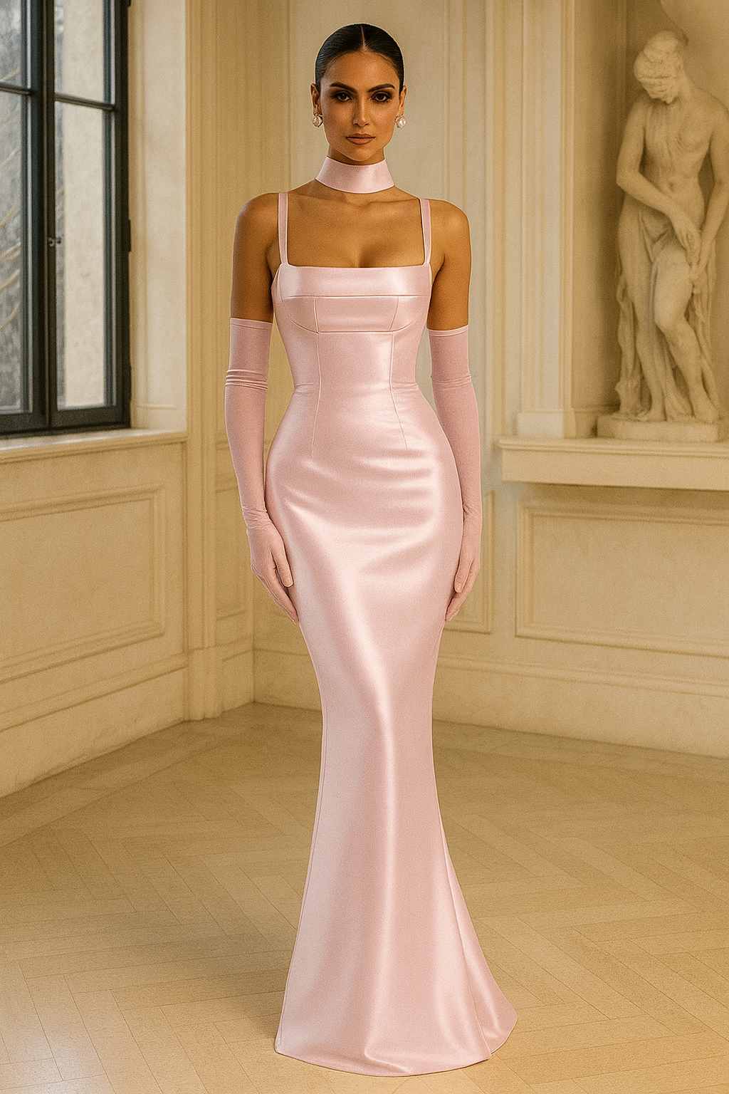 UV ATELIER — Mozision Satin Backless Sexy Maxi Dress