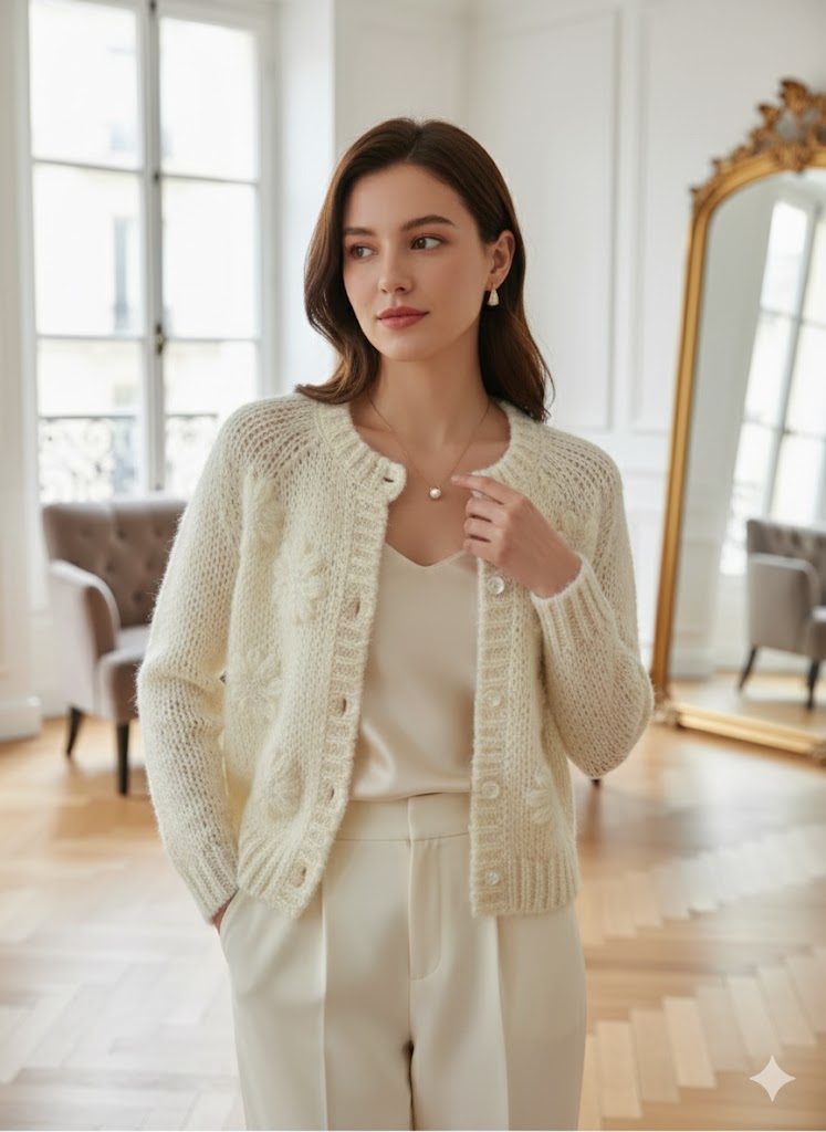 UV ATELIER – Luxury Knitted Cardigan for Women