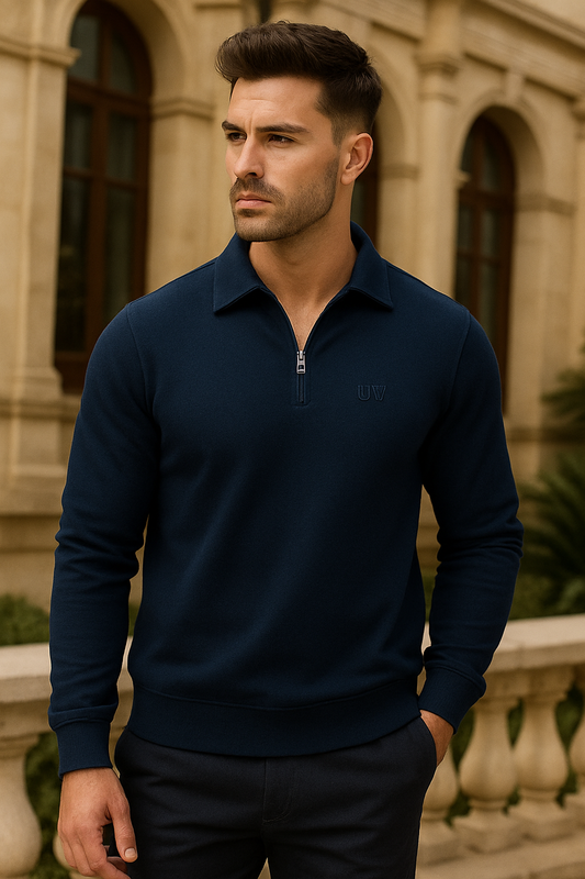 UV ATELIER – Men’s Quarter-Zip Casual Sweatshirt