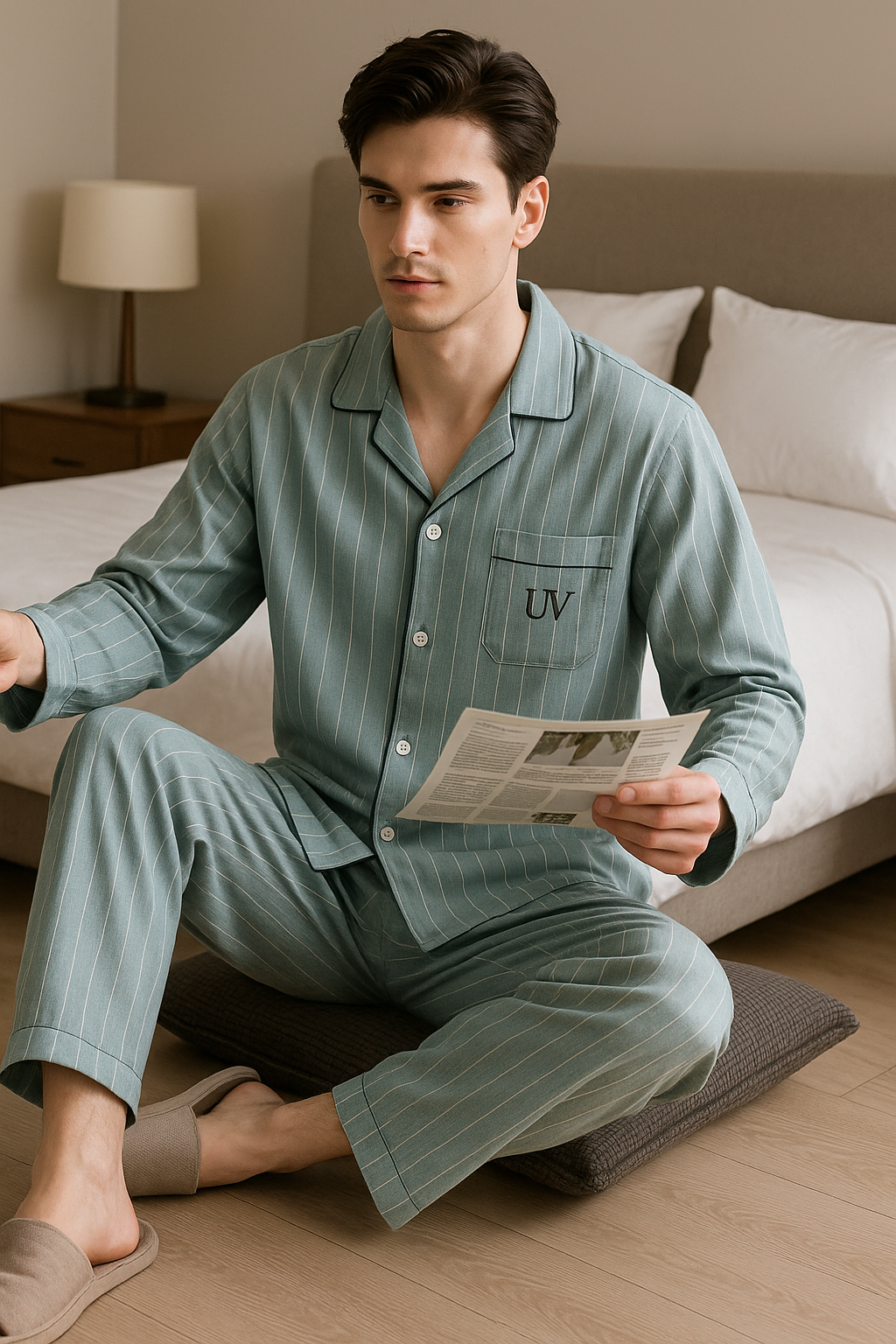 UV ATELIER Men’s Long-Sleeve Pajama Set