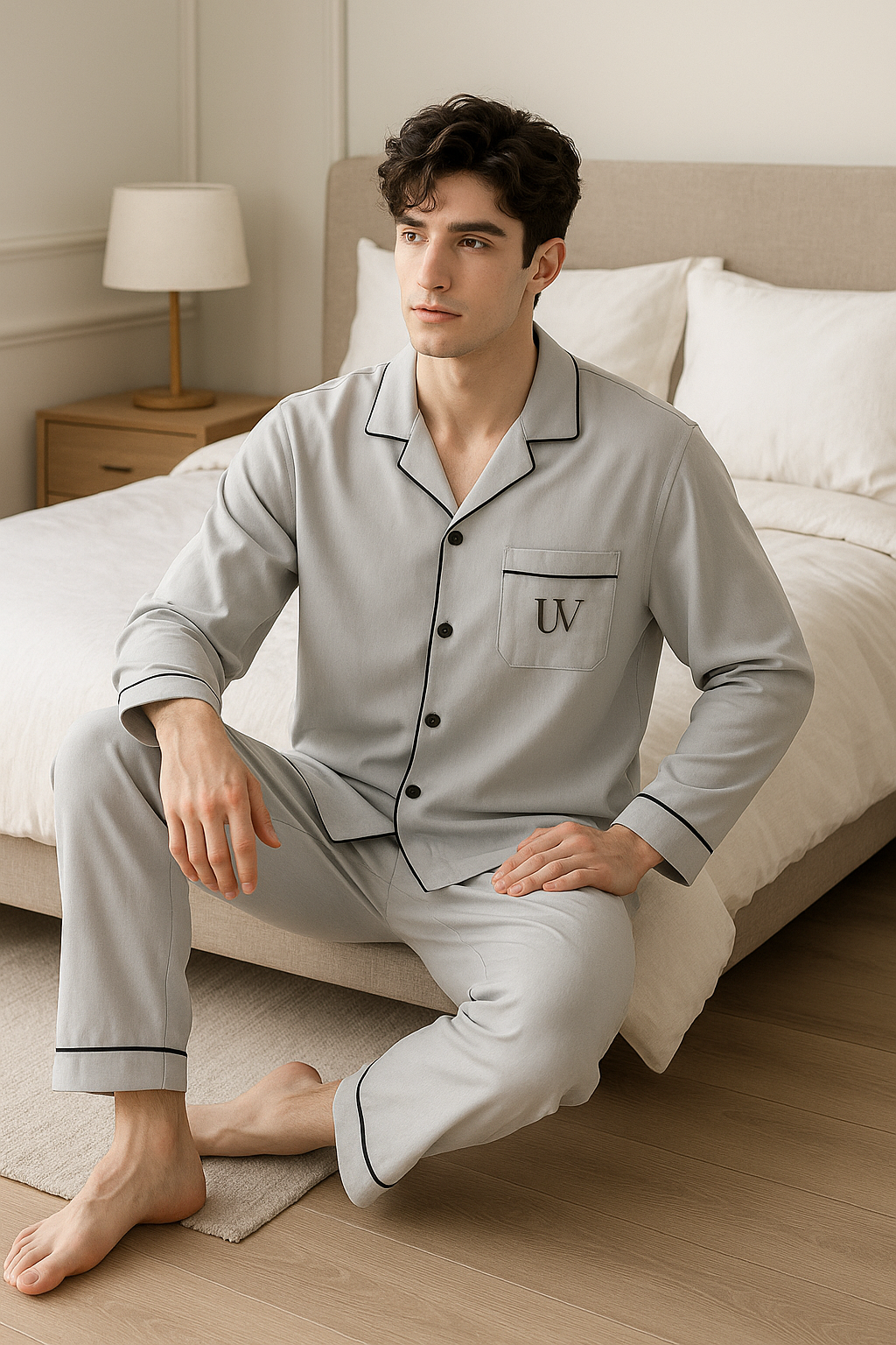 UV ATELIER Men’s Long-Sleeve Pajama Set