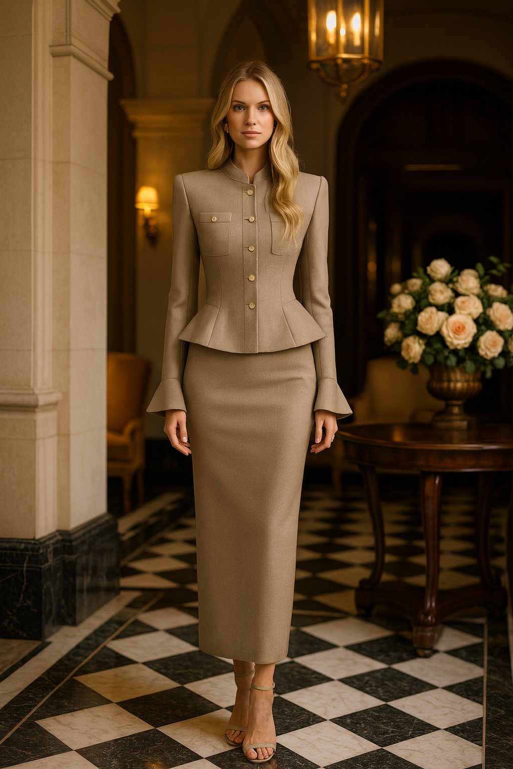 UV ATELIER Elegant Corset Rhinestone Dress