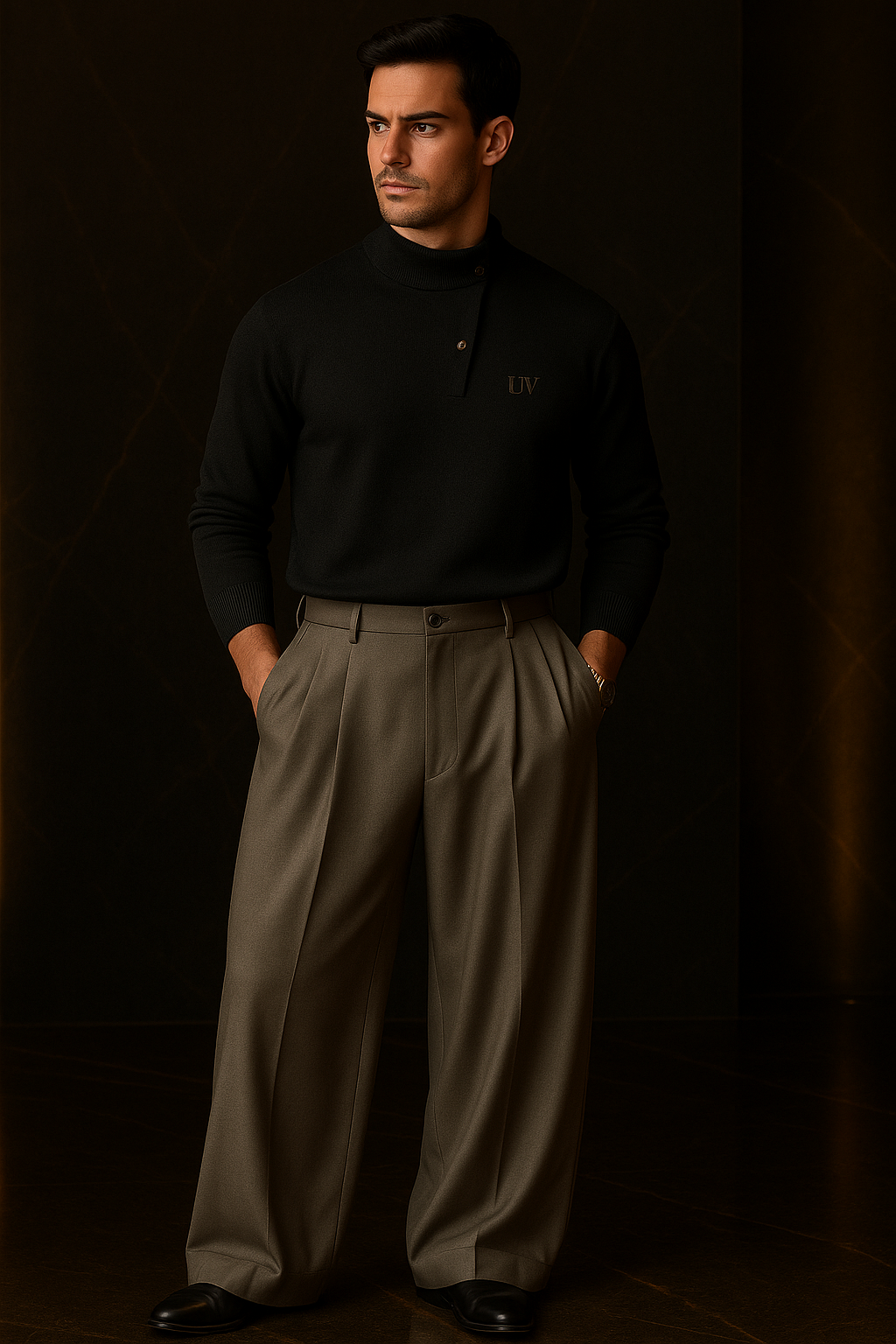 UV ATELIER Men’s Autumn 2025 Pleated Baggy Straight Pants