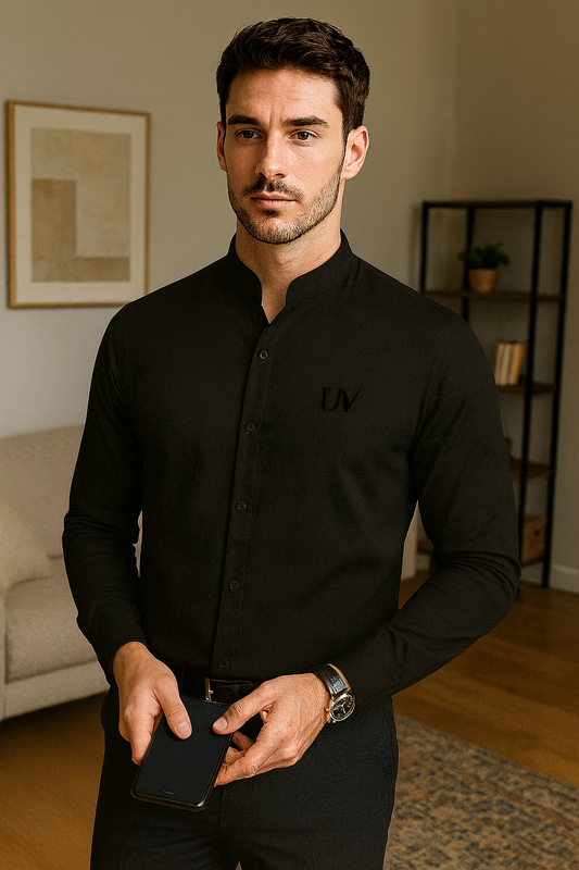 UV ATELIER Men’s V-Neck Shirt 2025 Autumn – British Style