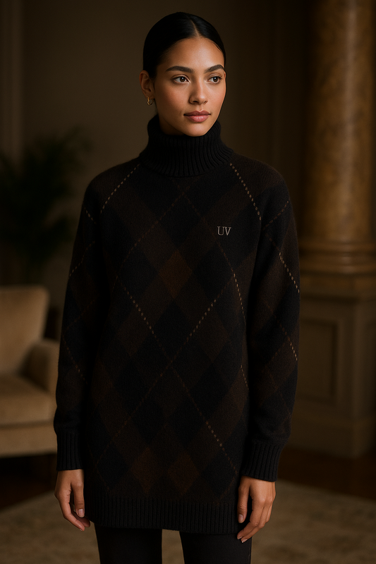 UV ATELIER Vintage Fluffy Turtleneck Sweater