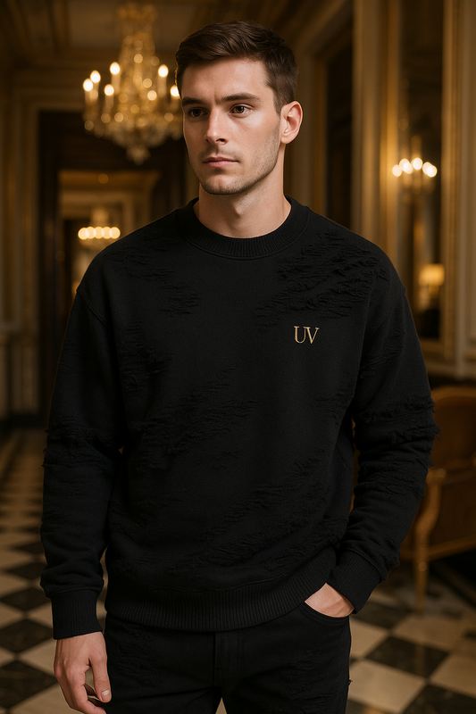 UV ATELIER – Lazy-Line Oversized Round Neck Winter Sweater