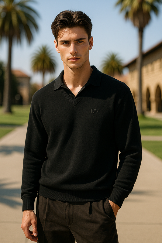 UV ATELIER – Men’s Faux Two-Piece Knit Sweater
