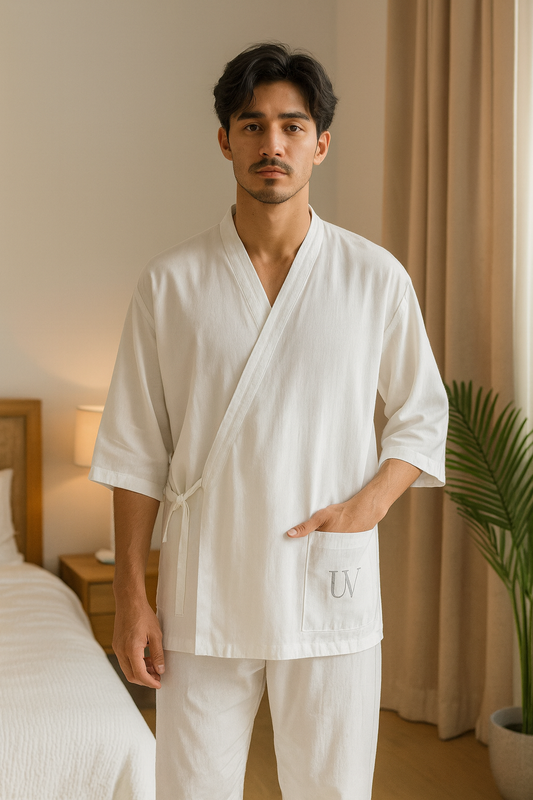 UV ATELIER Plus Size Men’s Kimono Pajama Set