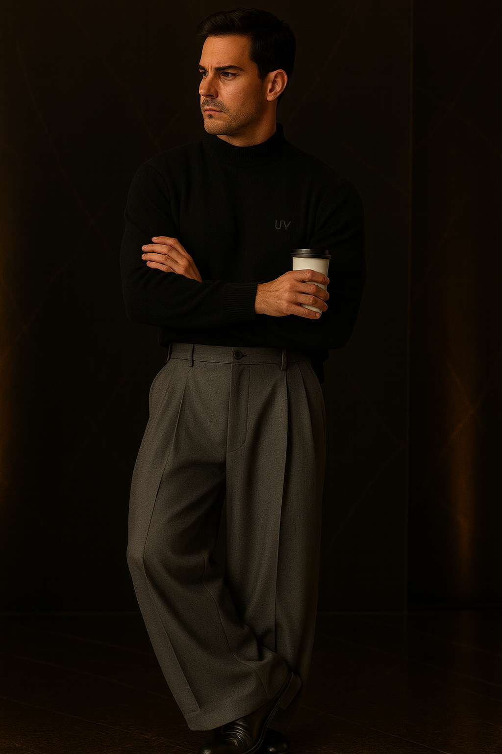 UV ATELIER Men’s Autumn 2025 Pleated Baggy Straight Pants