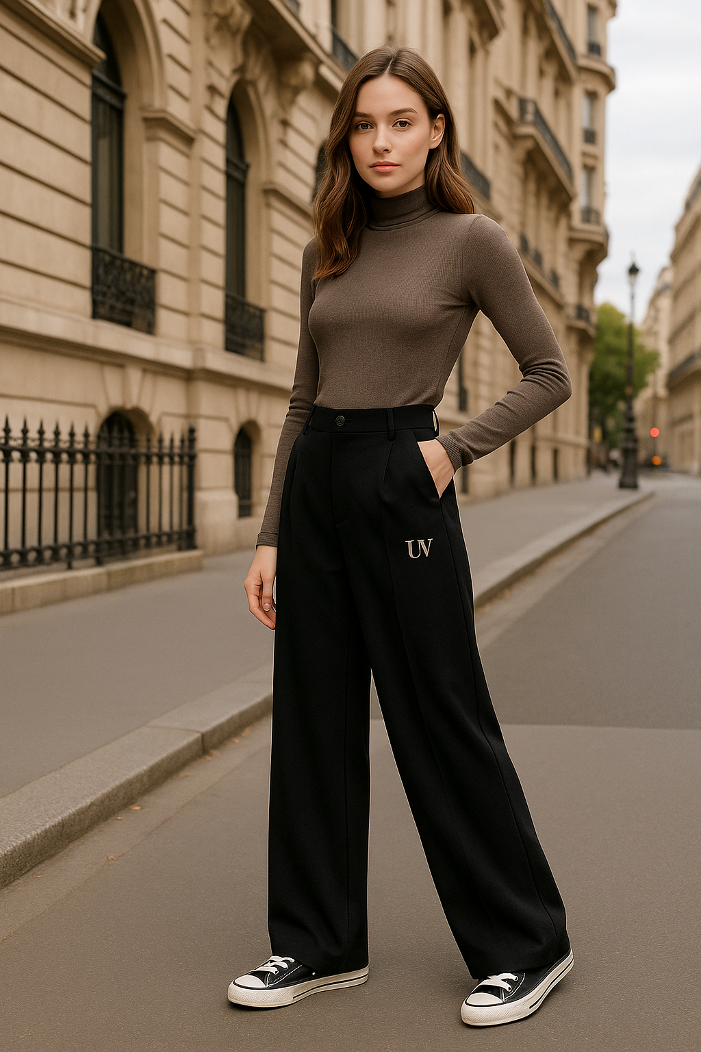 UV Atelier High-Quality Wool Wide Leg Pants