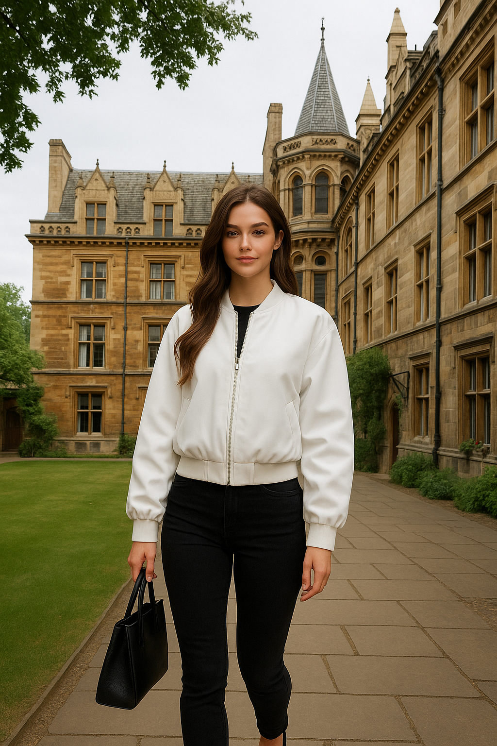 UV ATELIER Trendy Cropped Zip-Up Outerwear